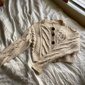 NWOT Free People Knit Button Down Sweater